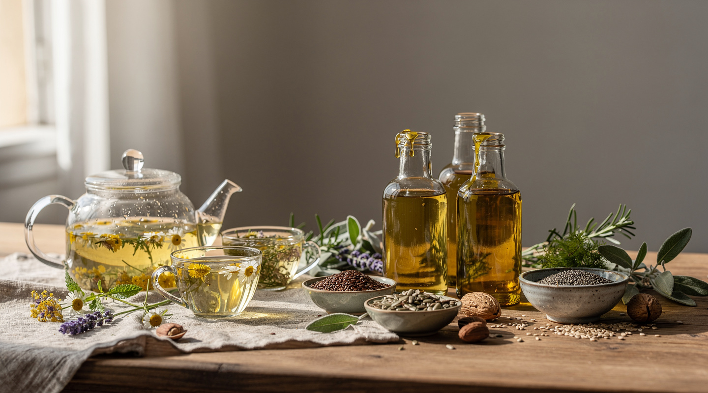 Nutrition douce : bien utiliser huiles, graines et infusions